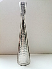 Vintage Royal Selangor Pewter Geometric Vase with Planished Texture