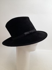 Philip Treacy Black Asymmetrical 100% Velour Hat