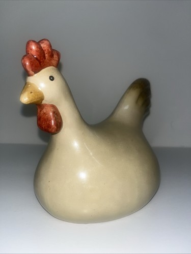 Ceramic hen figure - hen,