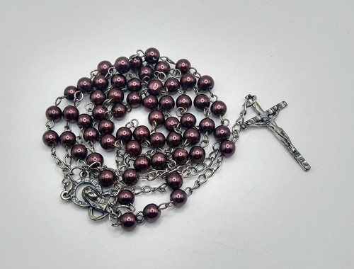 Vintage rosary bead necklace - vintage,