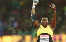 ATHLETICS: DANNIEL THOMAS-DODD SIGNED 6x4 LONDON 2017 ACTION PHOTO+COA *JAMAICA*