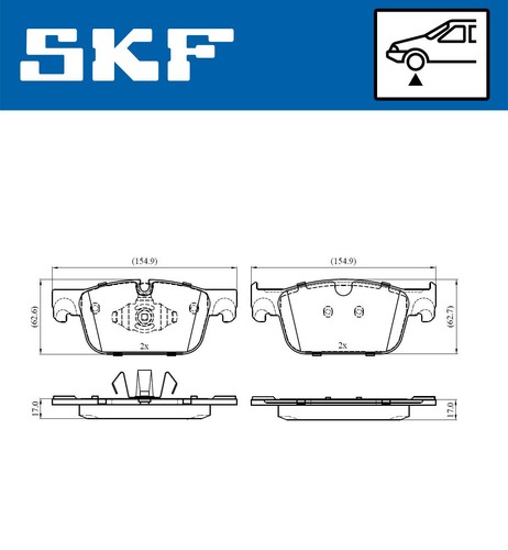 Brake pad set for volvo - brake,