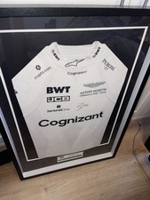 Lance Stroll Signed 2021 Spanish GP Race Worn Nomex Framed With COA 