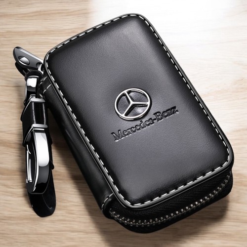 Leather car key case - car,