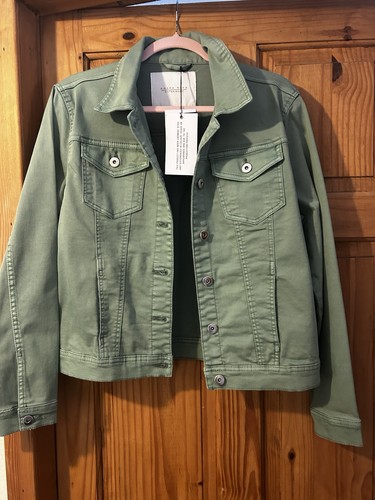 Nice sage green denim jacket - denim,