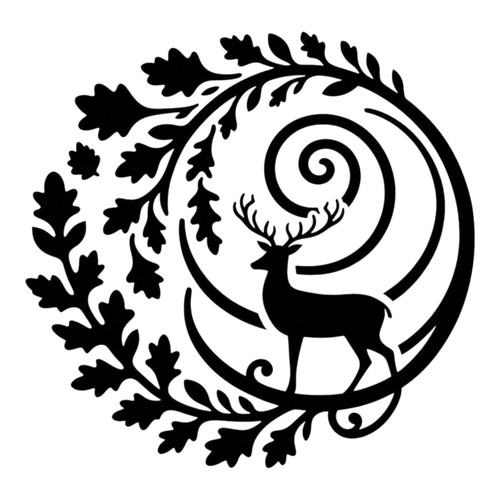 Spiral deer vinyl decal - spiral,