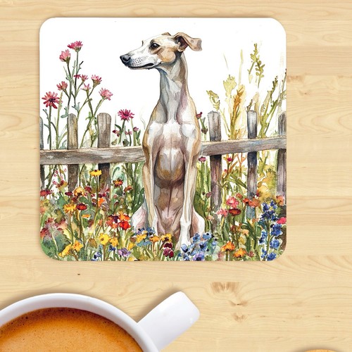 Whippet dog coaster - whippet,