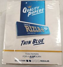 Full Box of 50 Booklets Rizla King Size Blue Slim Rolling Cigarette Paper £18.75