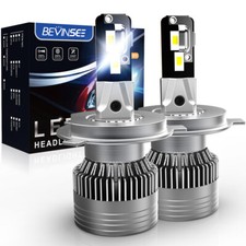 2x H4 9003 LED Headlights