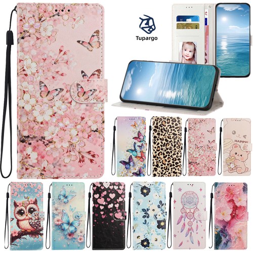 Pattern leather wallet flip - pattern,