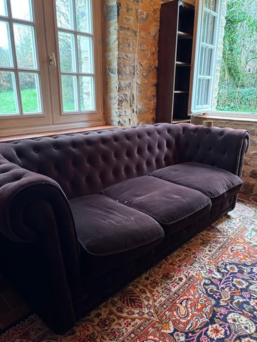Chesterfield velvet seater - velvet, 3
