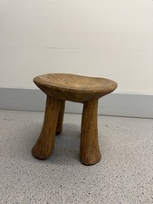 Small Vintage Wooden Art Stool Chair Plant Stand Table