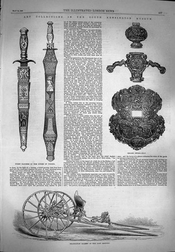 Old antique print 1869 - old,
