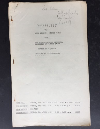 Original 1952 script double - original, "double