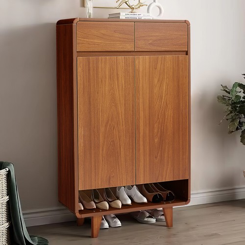 Tier wooden shoe cabinet - wooden,
