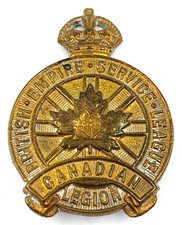 British empire service league Canadian legion cap badge - Mid 1900's