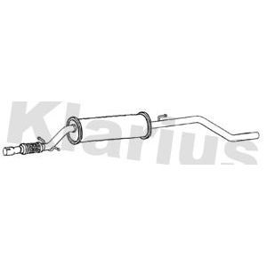 Centre exhaust pipe - centre, silencer