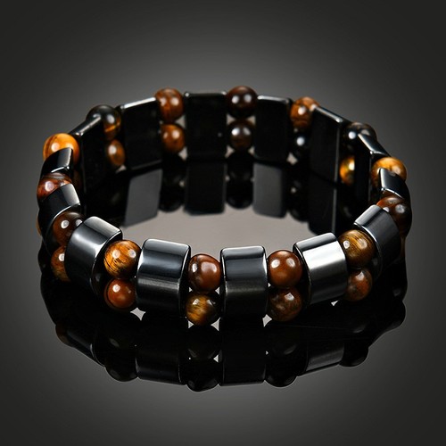 Men natural tiger - eye, bead