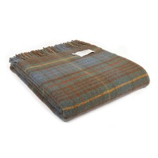 TWEEDMILL 100% Wool Sofa Bed Blanket Rug ANTIQUE HUNTING STEWART TARTAN THROW