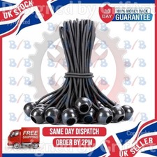 12 BALL BUNGEE CORDS ELASTIC TIE DOWN LOOP STRETCH SHOCK TENT AWNING TARPAULIN