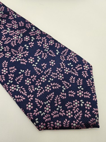 Lewin silk tie mens navy - silk,