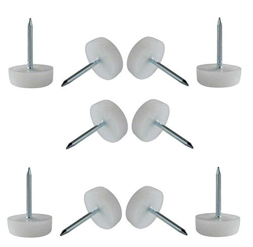 Chair glides white - glides, nylon