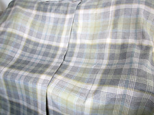 NEXT Thick Highland Grey Check Tartan Eyelet Curtains 76 "W x 84" Long  Lined