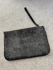 Hobbs Black Suede And Animal