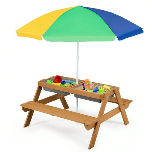New kids wooden picnic table - picnic,