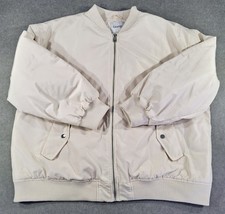 Asda George Womens Cream Coat Bomber Jacket UK XL 20-22 Full Zip BNWOT Lined