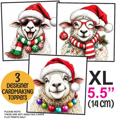 Christmas card toppers - 3, xl