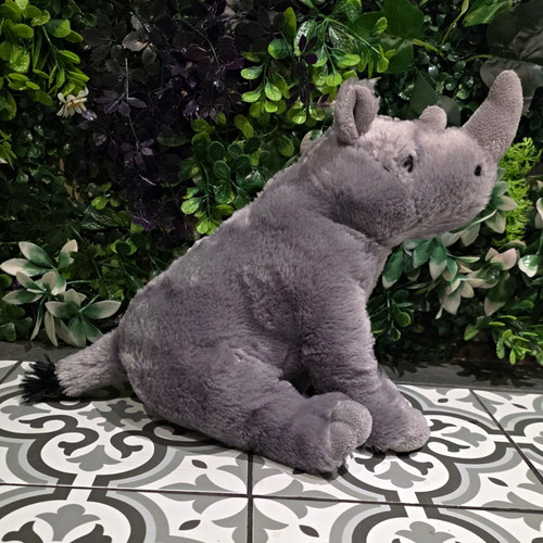 Grey rhinoceros plush soft toy - rhinoceros,