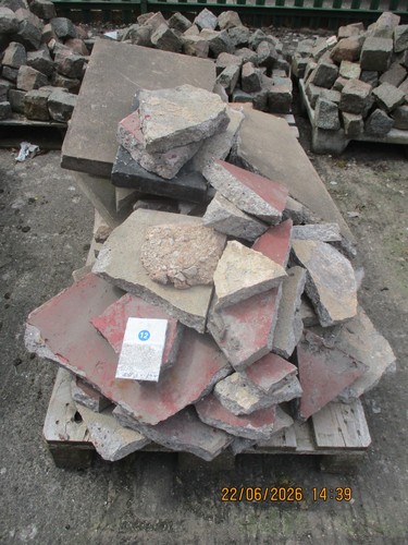 Broken paving slabs crazy - paving,