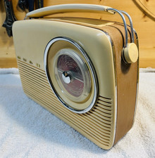 Bush TR82D Mk2 Type 530 MW/FM Radio, Cream & Tan, S/N 530/08290