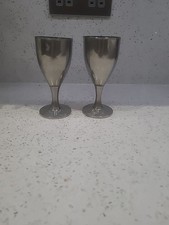 Pair of Vintage Pewter GOBLETS