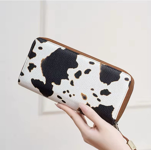 Cow print large wallet double - large,