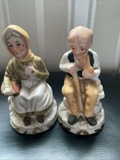 Vintage Pair Figurines Of Old
