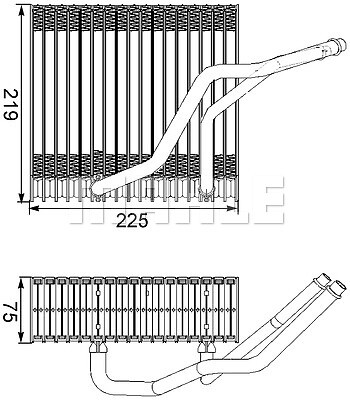 Evaporator air conditioning - air,