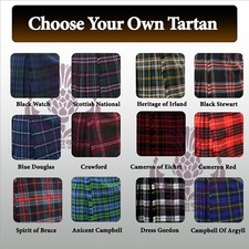 Scottish Tartan Maxi Kilted Skirt Custom Ankle-Length Women's Tartan Kilt.