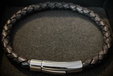 Warren James-Braided Genuine Leather Magnetic Irish Celtic Pagan Style Bracelet