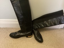 Women's CARVELA Black   Leather High Boots , Size 7/41, 