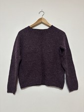 Handmade Women's Purple 100% Wool Sweater Size Small UK Excellent condition