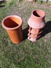 vintage terracotta flower pots x 2.