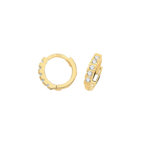 Hinged earrings 9ct yellow - hinged,