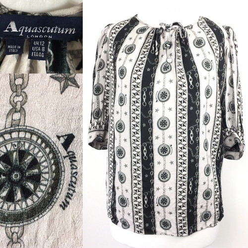 Aquascutum blouse top - aquascutum, uk