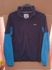 Quba Sails X Series Mens Size Small Blue Grid Fleece Zip Jacket British Nautical