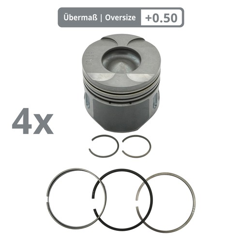 Pistons 5mm for mercedes - 4x, +0.5mm