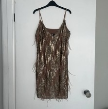 Missguided sequin feather mini