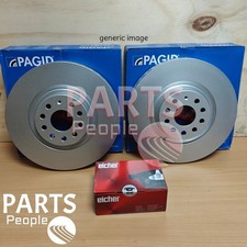 FOR VW SHARAN 2.0 TDI BLUEMOTION MK2 PAGID FRONT BRAKE DISCS 314MM EICHER PADS