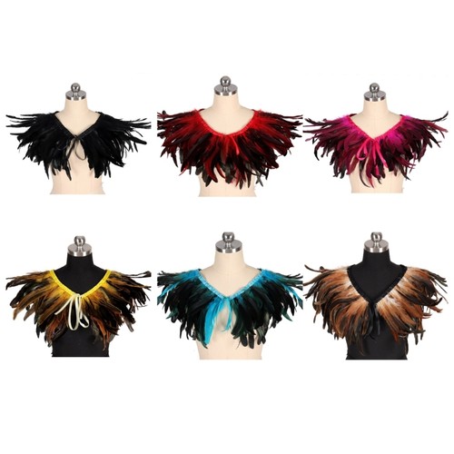 Feather trimmed cape - trimmed, cloak